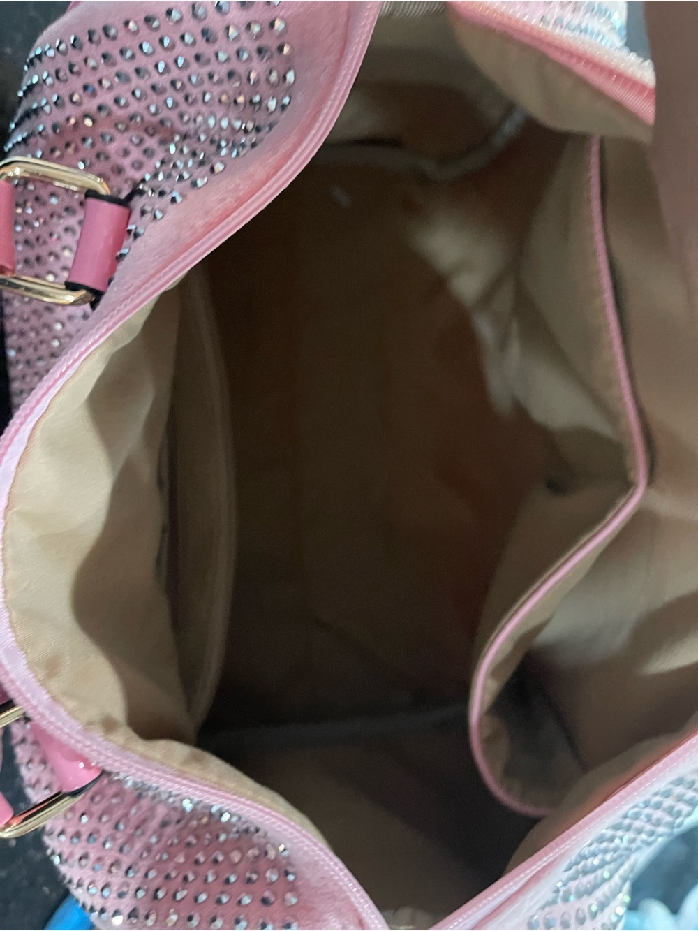 Pink Crystal-Embellished Satchel Bag - Picture 8 of 13
